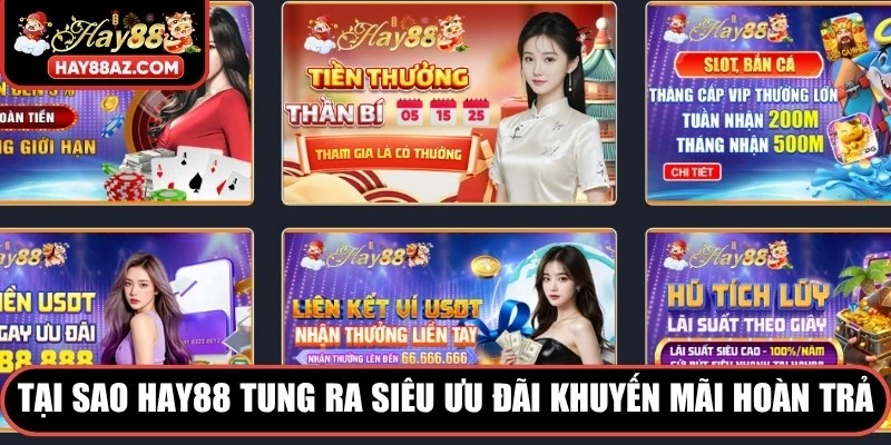 Tại sao HAY88 tung ra siêu ưu đãi Khuyến mãi hoàn trả